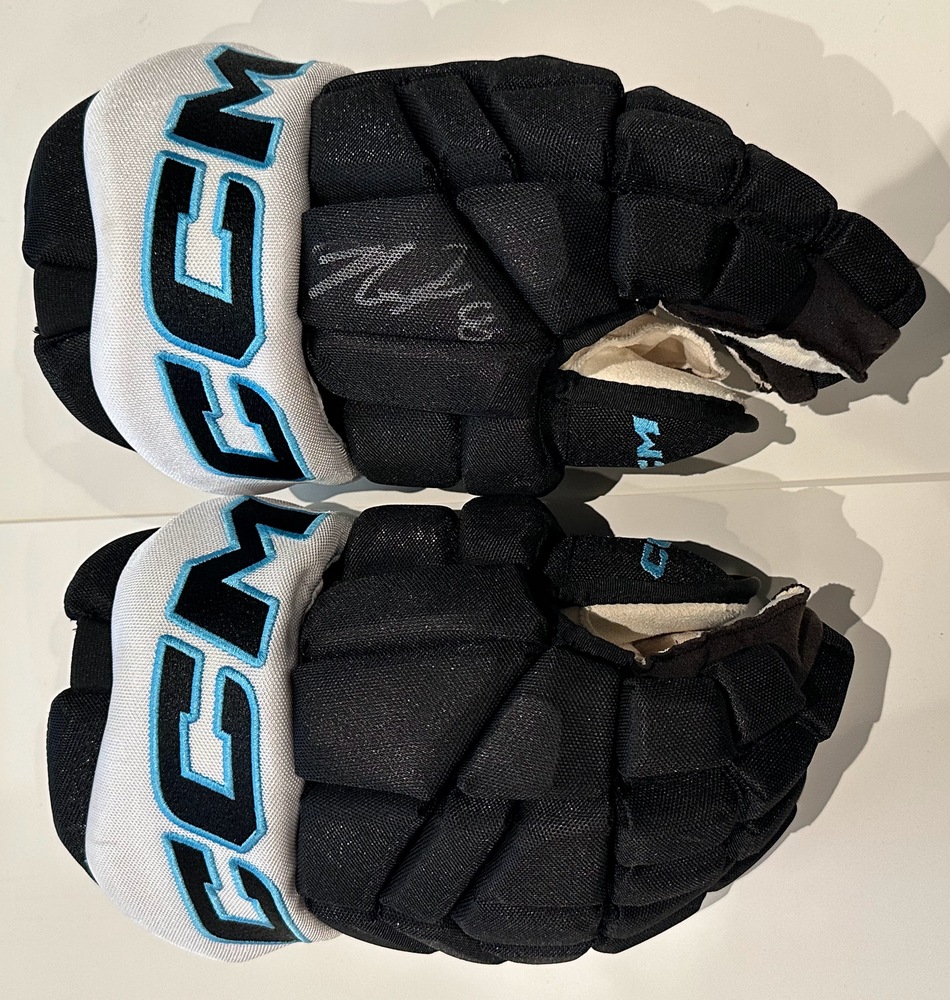 #8 Nick Schmaltz Game Used Gloves - Utah Mammoth