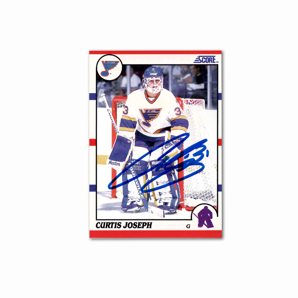 Curtis Joseph Autographed 1990-91 Score #151 Hockey Rookie Card St. Louis Blues