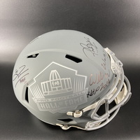 HOF - Multi Signed Replica Slate HOF Speed Helmet Signed by Ronde Barber...