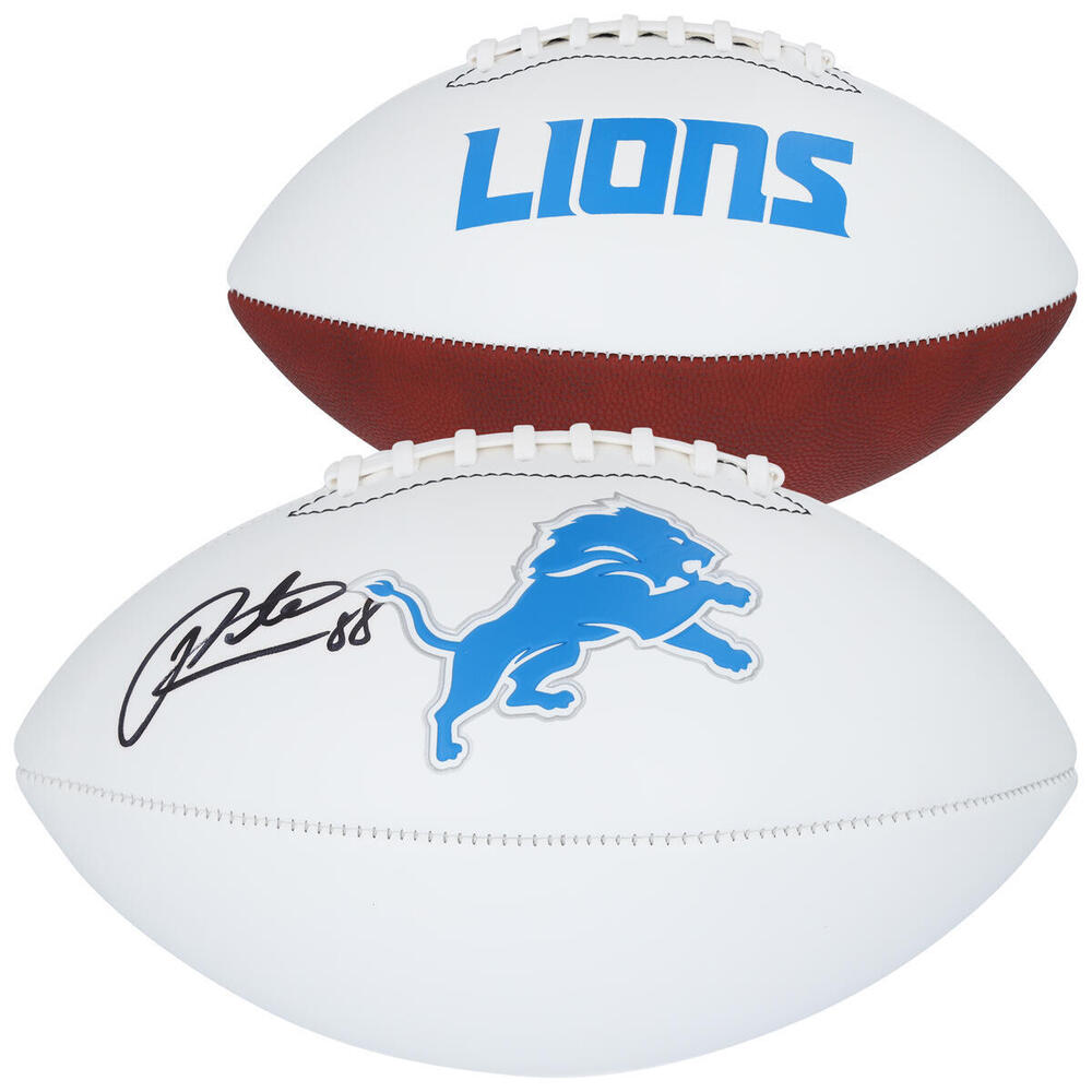 Patrick Kane Detroit Red Wings Autographed Detroit Lions White Panel Football