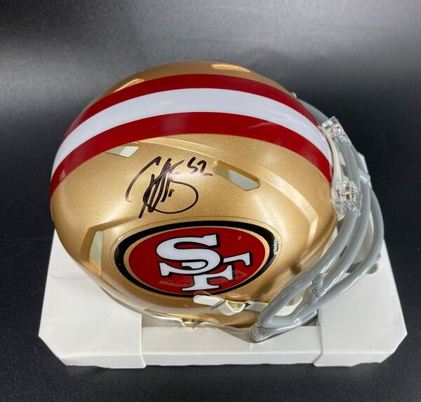 HOF - 49ers Patrick Willis Signed Mini Helmet