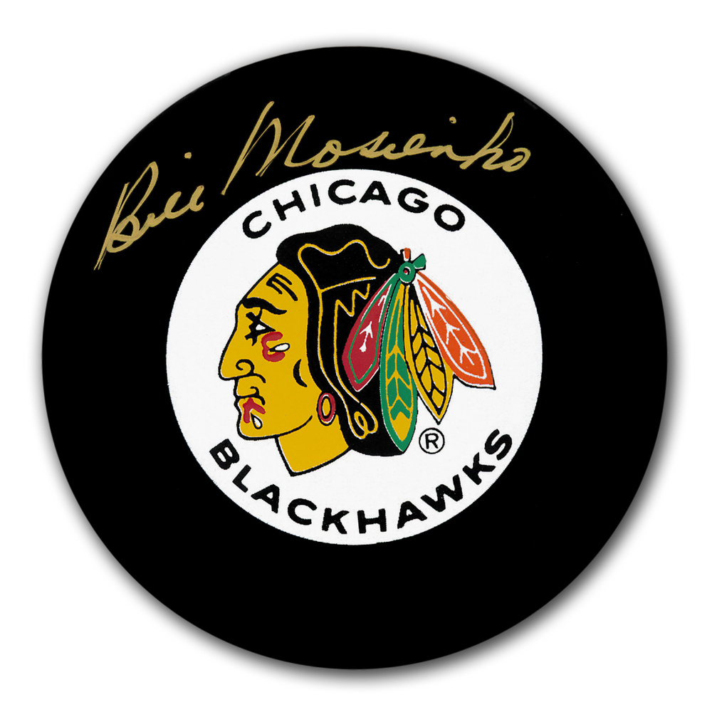 Bill Mosienko Chicago Blackhawks Autographed Puck