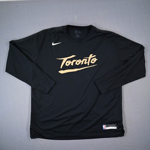 Image of Siakam, Pascal - Toronto Raptors - Game-Issued City Edition Long-Sleeved Shooting Shirt - 2020-21 NBA Season