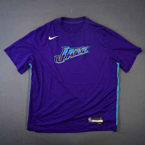 Image of Fontecchio, Simone - Utah Jazz - Game-Issued Classic Edition Short-Sleeved Shooting Shirt - 2022-23 NBA Season