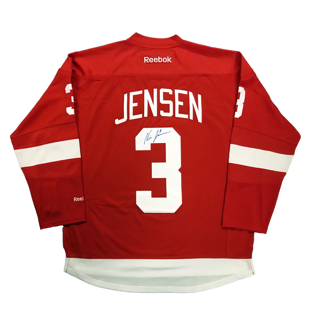 NICK JENSEN Signed Detroit Red Wings Red Reebok Jersey