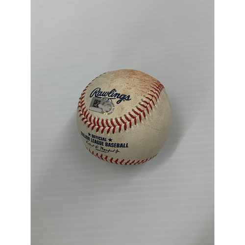 Game Used Baseball- 8/20/2021 Los Angeles Angels @ Cleveland Indians - Shohei Ohtani singles off pitcher Sam Hentges