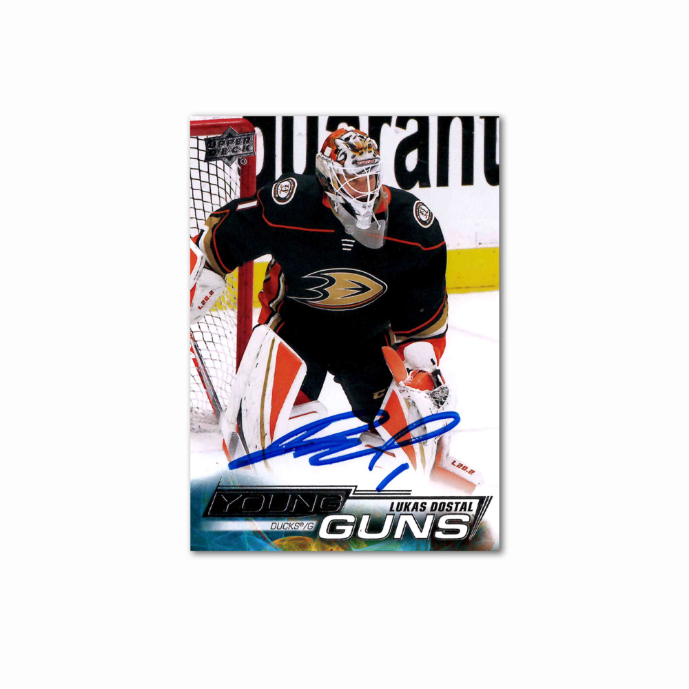 Lukas Dostal Autographed Anaheim Ducks Young Guns Hockey Card