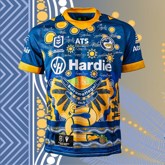 #18 2025 Parramatta Eels Team Signed Indigenous Jersey