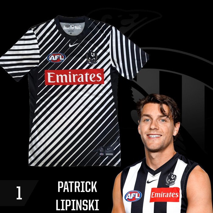 Photo of Patrick Lipinski #1 Collingwood 2025 Run Out Top