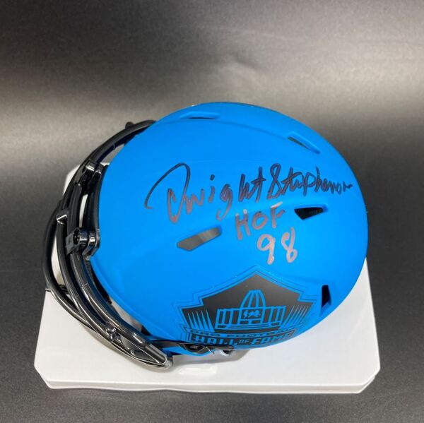 HOF - Dolphins Dwight Stephenson Signed HOF Rave Mini Helmet