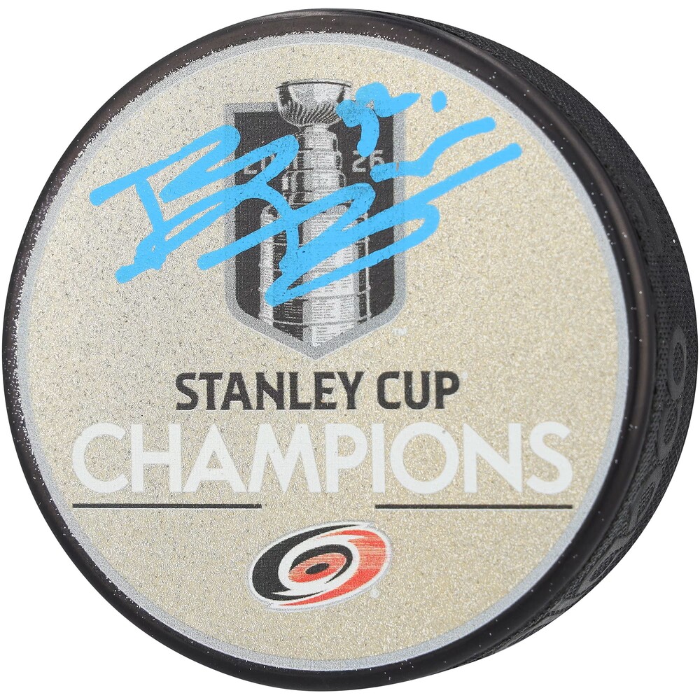 Brandon Bussi Carolina Hurricanes Autographed 2026 Stanley Cup Champions Glitter Puck
