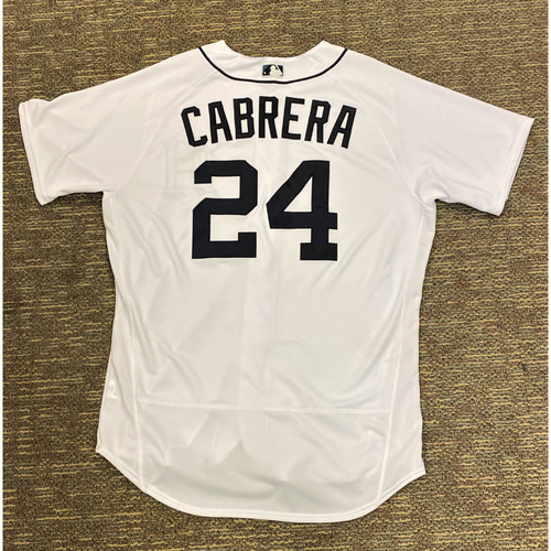 Photo of Miguel Cabrera #24 Detroit Tigers Game-Used Home Jersey - 483rd Career Home Run (MLB AUTHENTICATED)