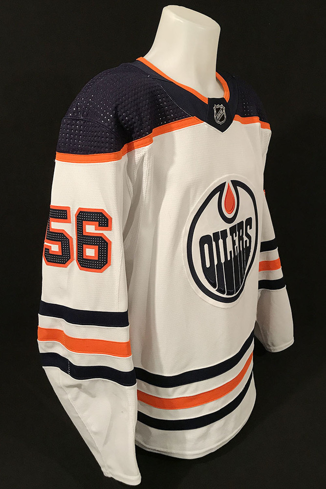 Kailer Yamamoto #56 - 2021-22 Edmonton Oilers Game-Worn White Set #4 Jersey (Worn For Play-offs 