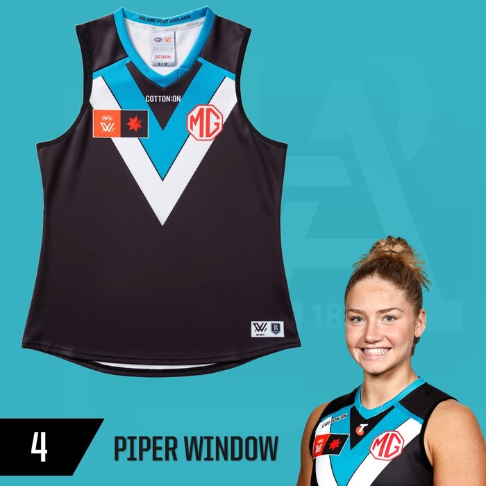Photo of Piper Window #4 Port Adelaide 2025 Home Match-Worn Guernsey