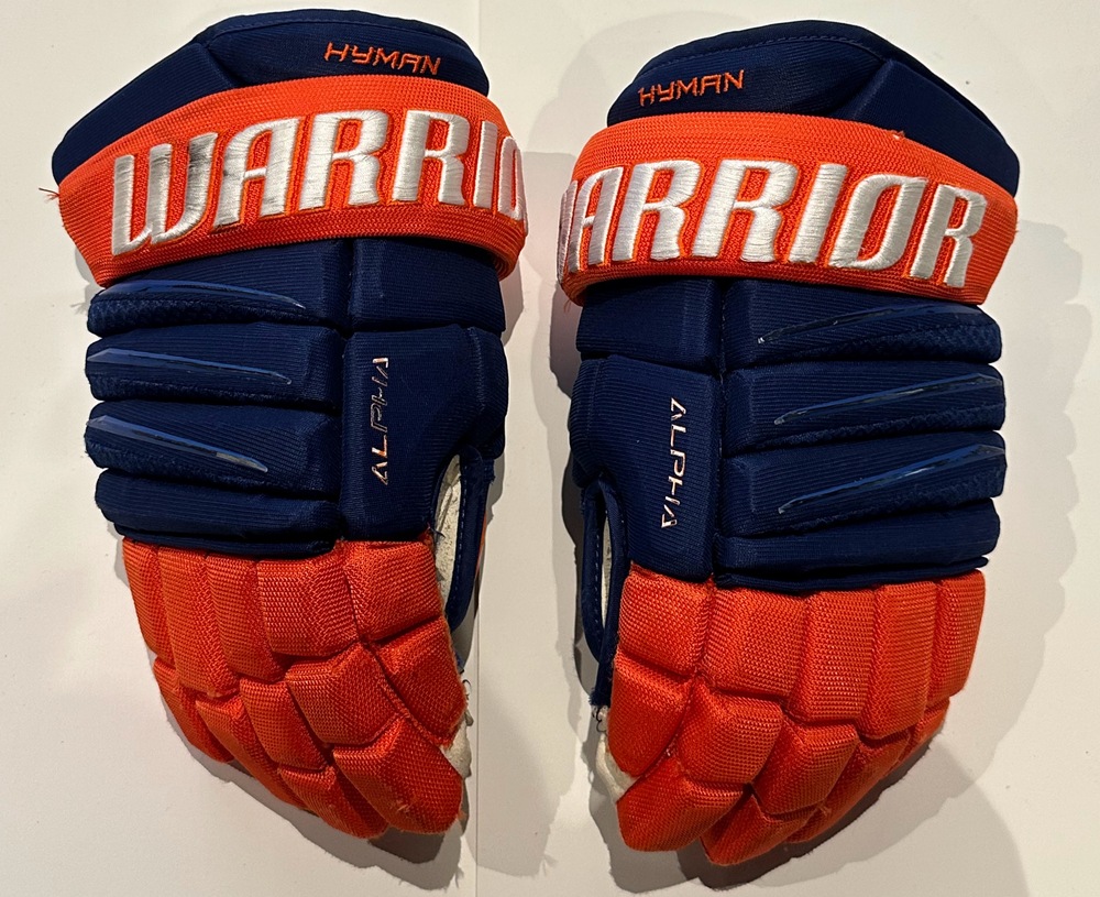 #18 Zach Hyman Game Used Gloves - Edmonton Oilers