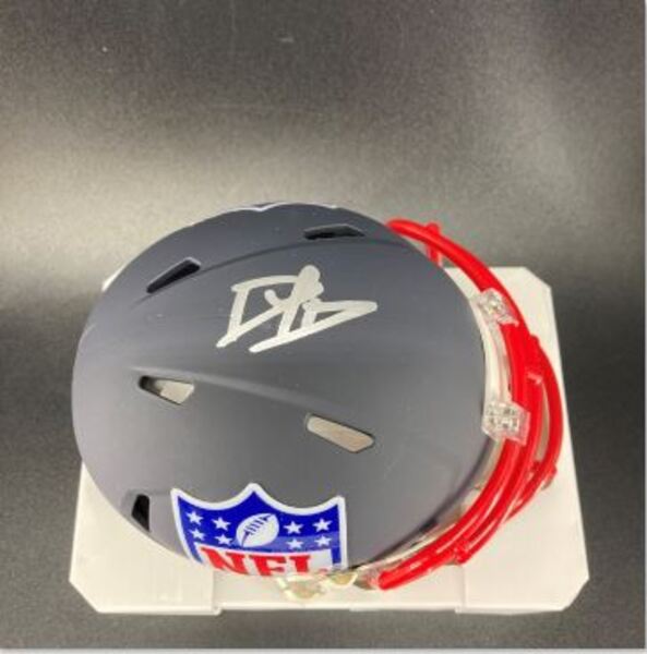 NFL - Cardianls Dadrion Taylor-Demerson Signed Blue Shield Mini Helmet