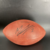 Packers - Mason Crosby Signed Authentic Football With Crucial Catch Logo