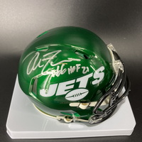 HOF - Jets Alan Faneca Signed Mini Helmet with HOF 21 Inscription