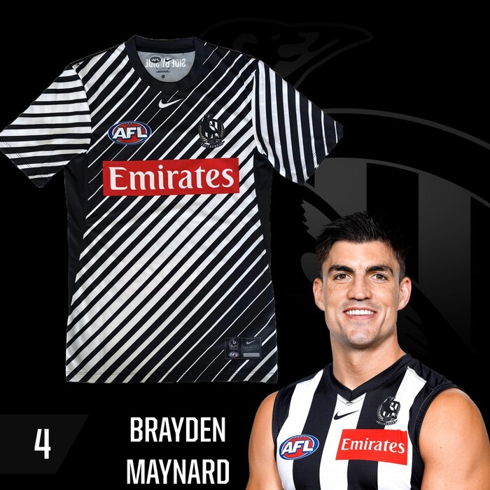 Photo of Brayden Maynard #4 Collingwood 2025 Run Out Top