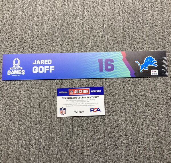 NFL - Lions Jared Goff 2025 Pro Bowl Games Nameplate 1 of 1