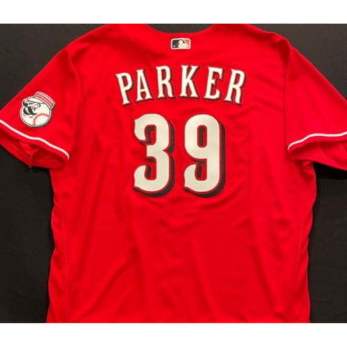 PARKER -- Authentic Reds Jersey -- $1 Jersey Auction -- $5 Shipping -- Size 52 (Not MLB Authenticated)