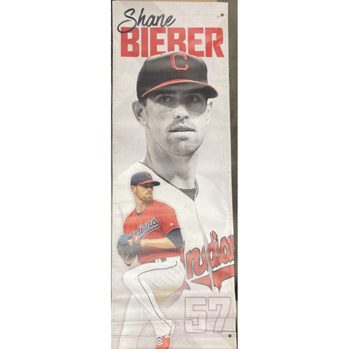 Team Issued Street Banner - Shane Bieber 2020