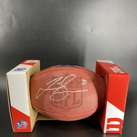 NFL - Broncos Justin Simmons Signed Authentic Football with Pro Bowl Logo