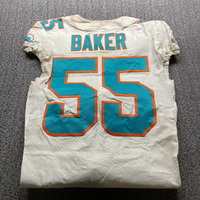 NFL - Dolphins Jerome Baker Game Used Jersey 2018 Season Size 38