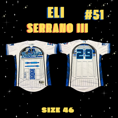 #51 Eli Serrano III Game Used Star Wars Jersey (Size 46)