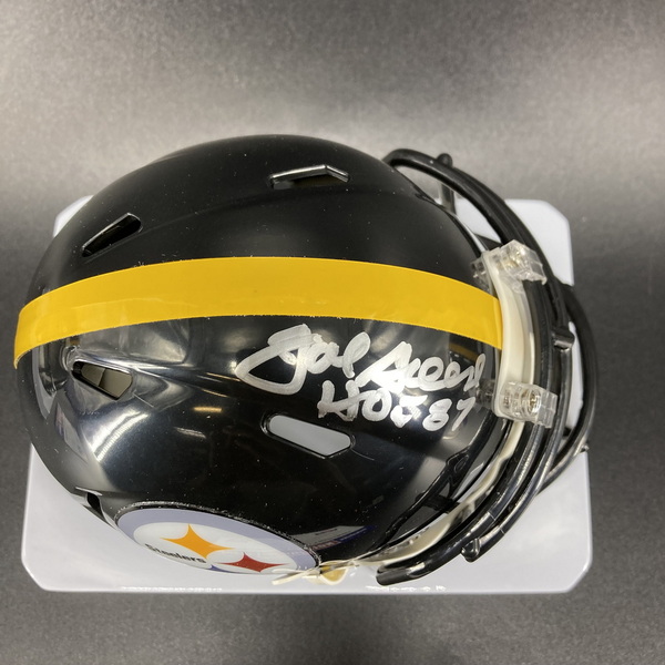 HOF - Steelers Joe Greene Signed Mini Helmet
