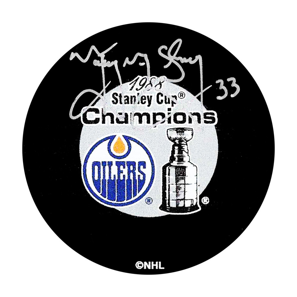 Marty McSorley Autographed Edmonton Oilers 1987 Stanley Cup Champions Puck