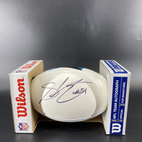 Panthers - Shaq Thompson Signed Panell Ball With Panthers Logo