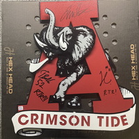 NFL - Alabama Multi Signed 3D Metal Wall Art Signed by Jalen Milroe, Jih...