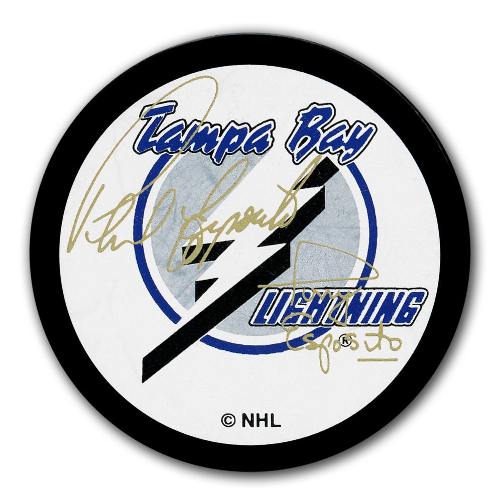 Phil Esposito & Tony Esposito Tampa Bay Lightning Autographed Puck
