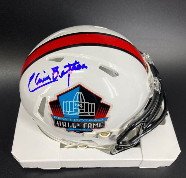 HOF - Oilers Elvin Bethea Signed HOF Mini Helmet