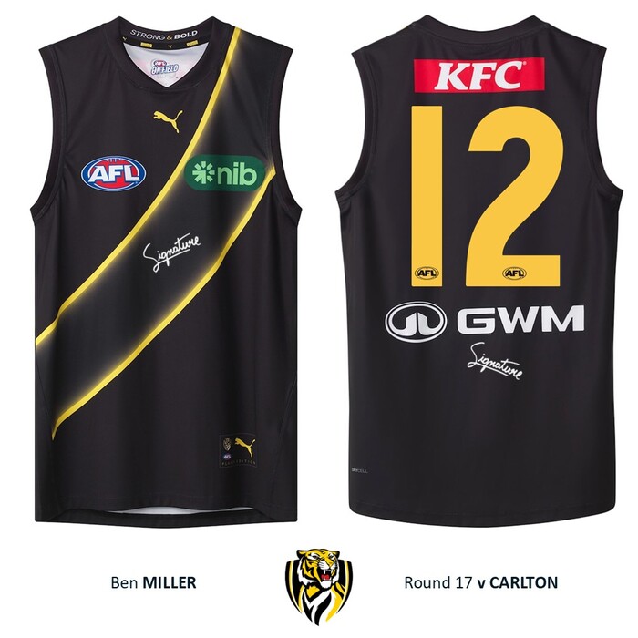 Photo of Ben Miller #12 Richmond 2026 Stealth Guernsey