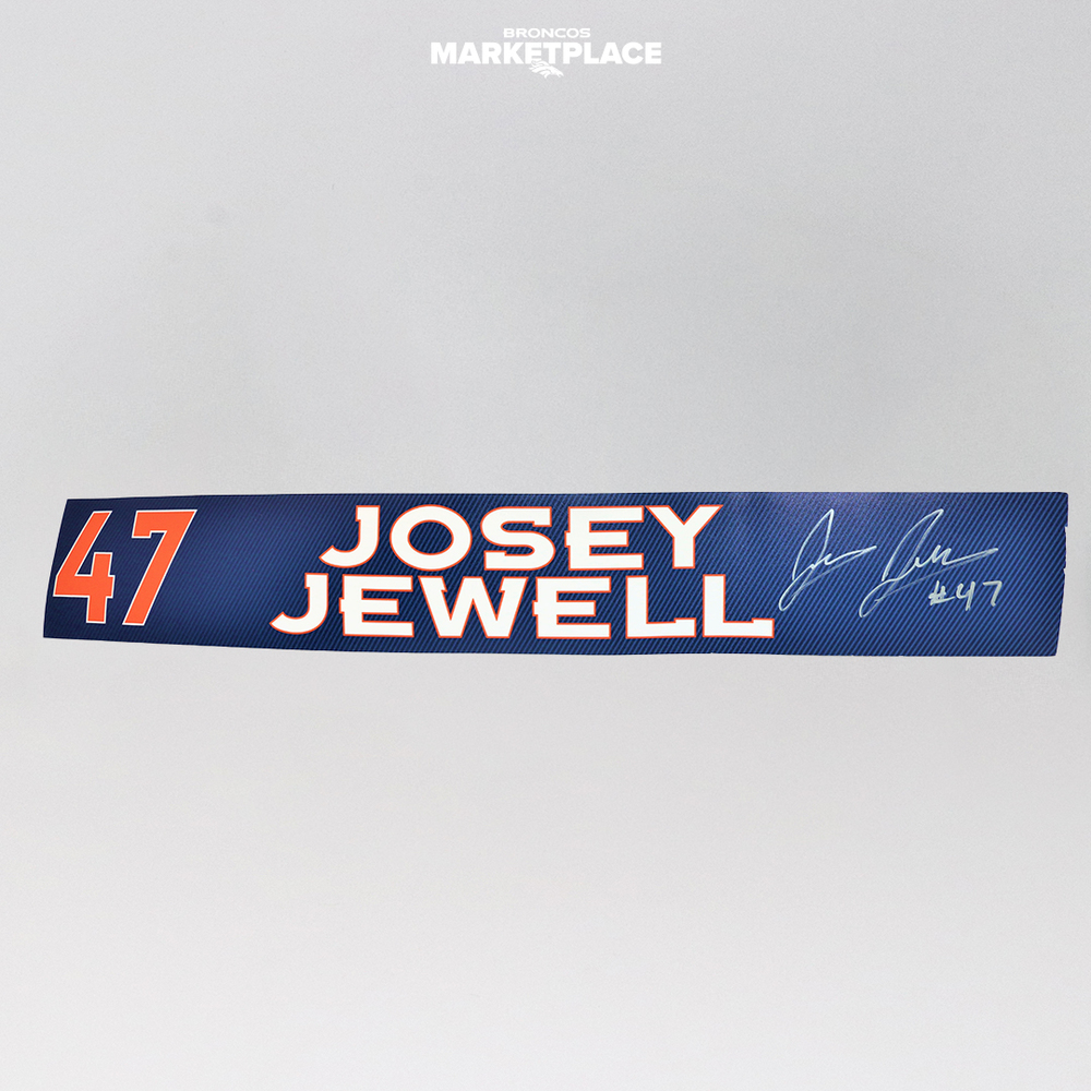 Josey Jewell Autographed Locker Name Plate