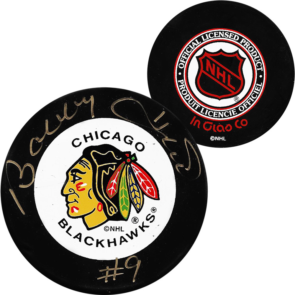 Bobby Hull Nameplate – Chicago Blackhawks Autograph Photo Puck Hockey Jersey Display