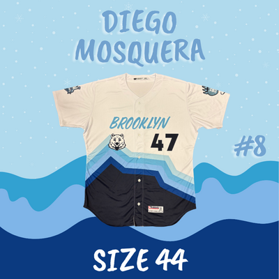 #8 Diego Mosquera Game Used Polar Bear Jersey (Size 44)