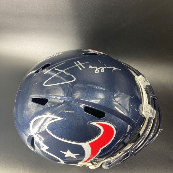 NFL - Texans Jayden Higgins Signed Replica Speed Helmet