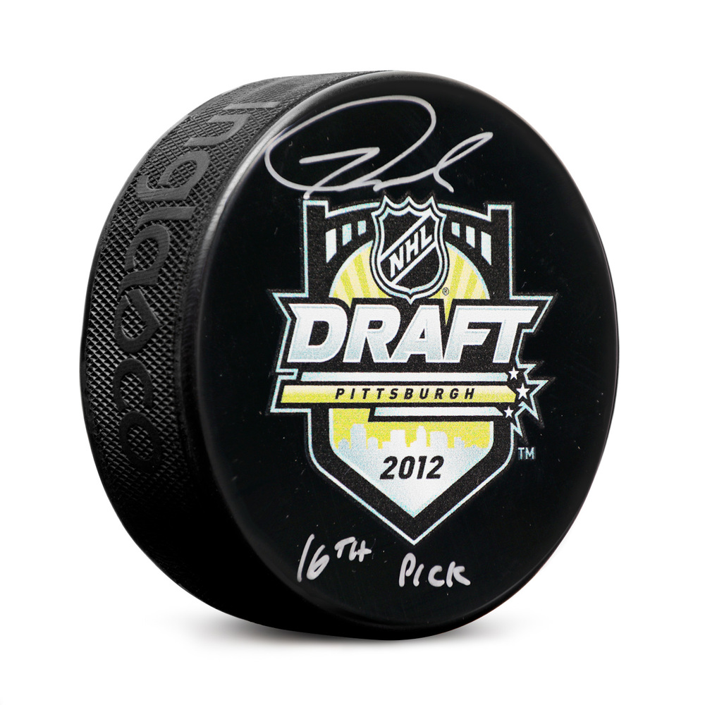 Tom Wilson Signed 2012 NHL Entry Draft Puck with 16th Pick Note