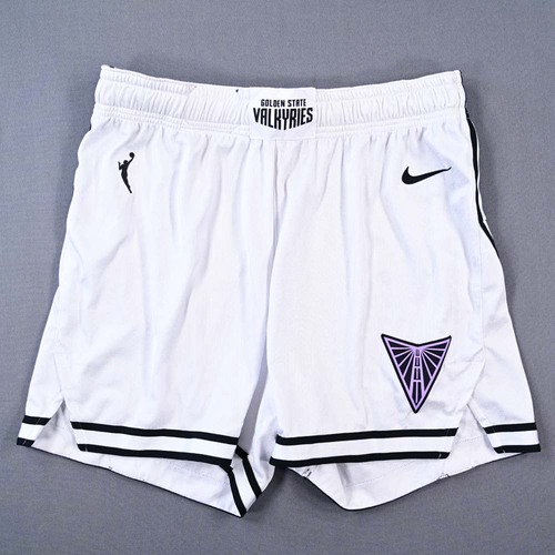Image of Burton, Veronica - Golden State Valkyries - White Heroine Edition Shorts - Worn 9/14/2025 - 2025 WNBA Season
