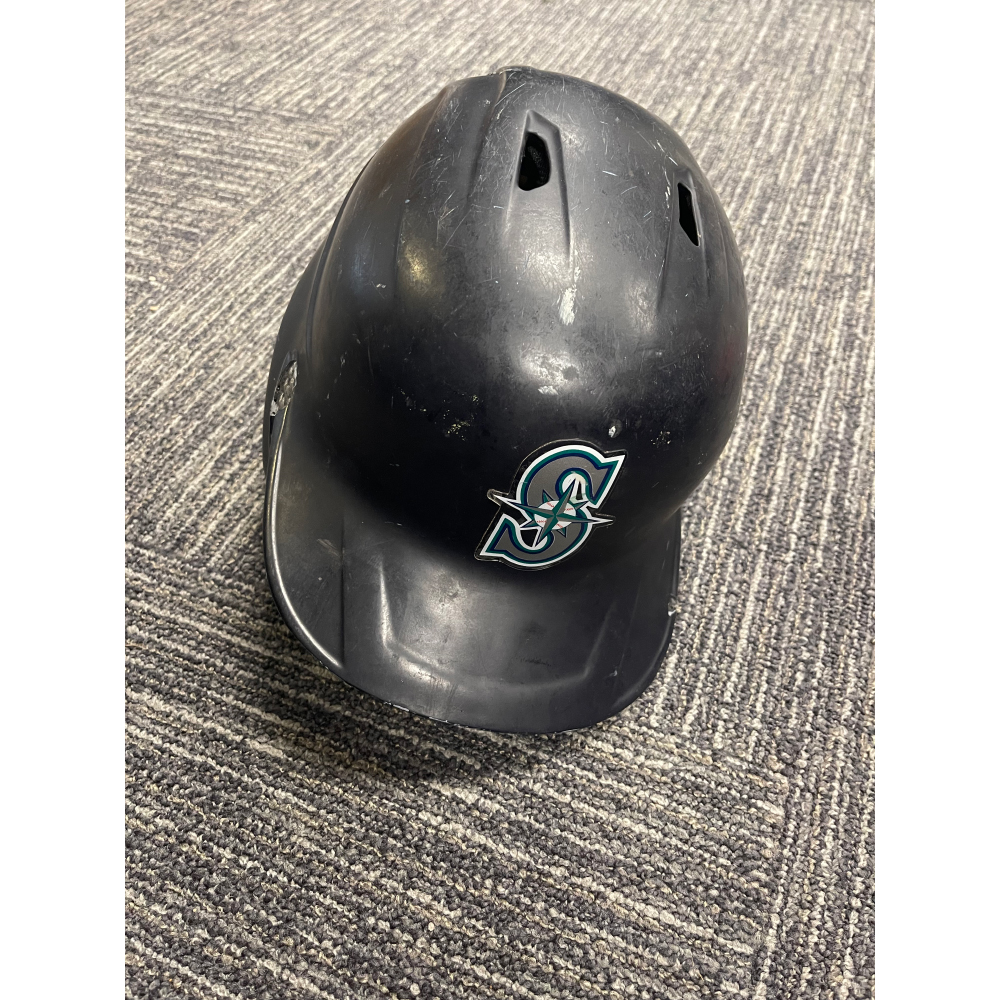 Cal Raleigh Game Used Helmet - Walkoff Home Run to clinch Postseason ...