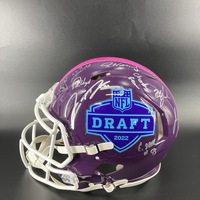 NFL - Multi Signed 2022 NFL Draft Helmet Including Aidan Hutchinson, Jam...