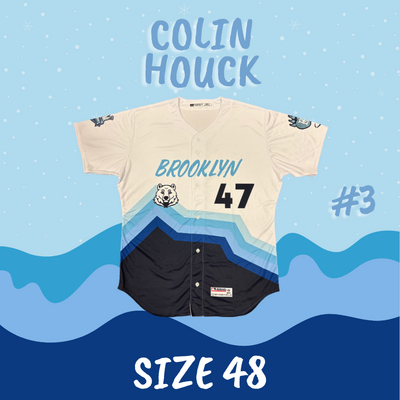 #3 Colin Houck Game Used Polar Bear Jersey (Size 48)