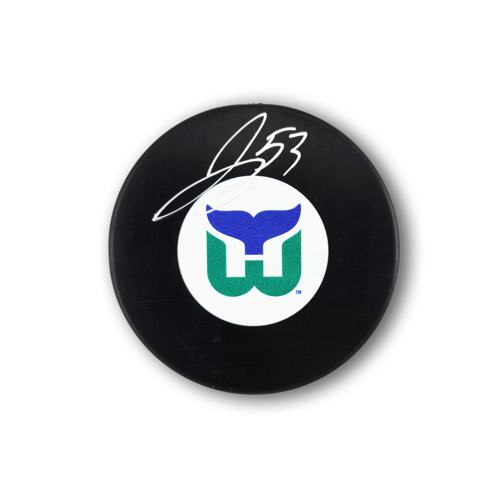 Jackson Blake Autographed Hartford Whalers Hockey Puck