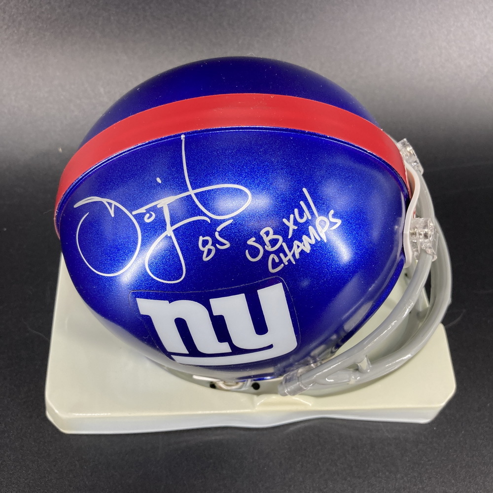 New York Giants Super Bowl XLII Legend David Tyree Signed MiniHelmet Marty Lyons Foundation