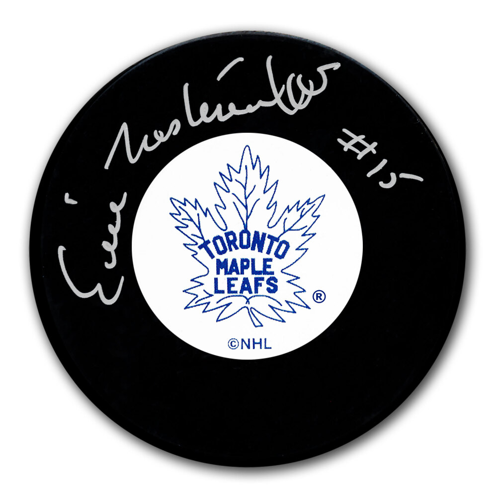 Eric Nesterenko Toronto Maple Leafs Original 6 Autographed Puck