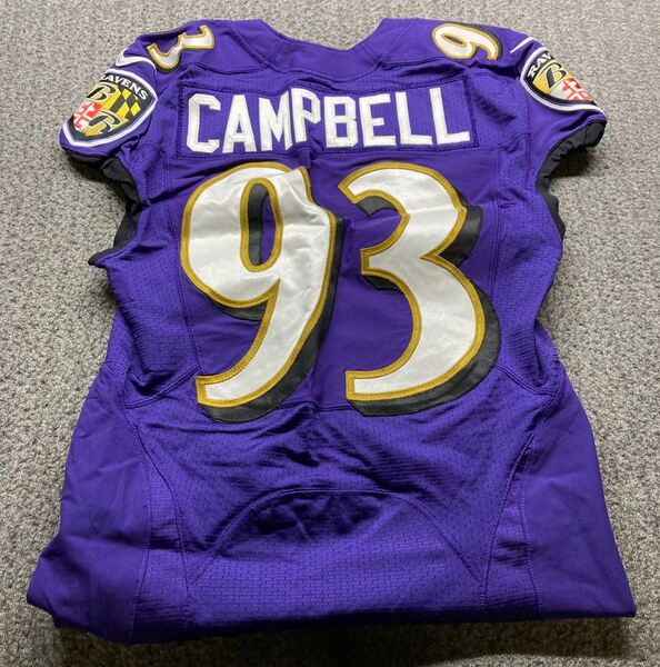 NFL - Ravens Calais Campbell Game Worn Jersey 2020 Season Size 40 (Washe...
