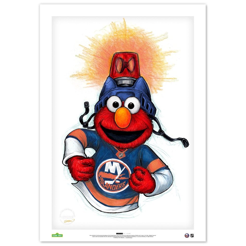 Elmo Loves Goals! x New York Islanders Limited Edition Print by S. Preston